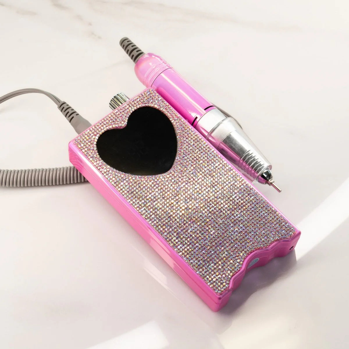 Heart Portable Drill | Pink w Crystal