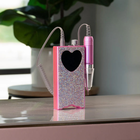 Heart Portable Drill | Pink w Crystal